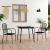 Set mobilier grădină, 3 piese, negru, sfoară de bumbac și oțel GartenMobel Dekor