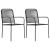 Set mobilier grădină, 3 piese, negru, sfoară de bumbac și oțel GartenMobel Dekor