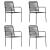 Set mobilier de grădină 5 piese negru sfoară de bumbac și oțel GartenMobel Dekor