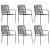 Set mobilier de grădină, 7 piese, negru, sfoară bumbac și oțel GartenMobel Dekor