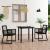 Set mobilier de exterior, 3 piese, negru, ratan PVC GartenMobel Dekor