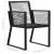 Set mobilier de exterior, 3 piese, negru, ratan PVC GartenMobel Dekor