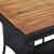Set mobilier grădină, 3 piese, negru, poliratan și lemn acacia GartenMobel Dekor