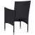 Set mobilier grădină, 3 piese, negru, poliratan și lemn acacia GartenMobel Dekor