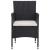 Set mobilier grădină, 3 piese, negru, poliratan și lemn acacia GartenMobel Dekor