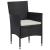 Set mobilier grădină, 3 piese, negru, poliratan și lemn acacia GartenMobel Dekor