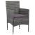 Set mobilier grădină, 3 piese, gri, poliratan și lemn acacia GartenMobel Dekor