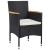 Set mobilier grădină, 3 piese, negru, poliratan și lemn acacia GartenMobel Dekor