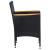 Set mobilier grădină, 3 piese, negru, poliratan și lemn acacia GartenMobel Dekor