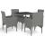 Set mobilier de exterior, 5 piese, gri, poliratan și sticlă GartenMobel Dekor