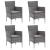 Set mobilier de exterior, 5 piese, gri, poliratan și sticlă GartenMobel Dekor