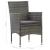 Set mobilier de grădină, 5 piese, gri, poliratan și lemn acacia GartenMobel Dekor