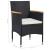Set mobilier grădină, 5 piese, negru, poliratan, lemn acacia GartenMobel Dekor