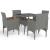 Set mobilier grădină, 5 piese, gri, poliratan, lemn acacia GartenMobel Dekor