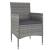 Set mobilier grădină, 5 piese, gri, poliratan/sticlă tratată GartenMobel Dekor