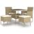 Set mobilier de grădină, 5 piese, bej, poliratan GartenMobel Dekor