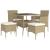 Set mobilier de grădină, 5 piese, bej, poliratan GartenMobel Dekor