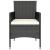 Set mobilier grădină, 5 piese, negru, poliratan și lemn acacia GartenMobel Dekor