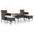 Set mobilier grădină, 5 piese, negru, poliratan și lemn acacia GartenMobel Dekor