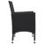Set mobilier bistro, 3 piese, negru, poliratan și lemn acacia GartenMobel Dekor