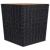 Set mobilier bistro, 3 piese, negru, poliratan/lemn de acacia GartenMobel Dekor
