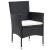 Set mobilier bistro grădină 3 piese negru poliratan și sticlă GartenMobel Dekor