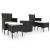 Set mobilier bistro grădină 5 piese negru poliratan și sticlă GartenMobel Dekor