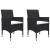 Set mobilier bistro grădină 3 piese, negru, poliratan și sticlă GartenMobel Dekor