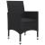 Set mobilier bistro grădină 3 piese, negru, poliratan și sticlă GartenMobel Dekor