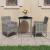 Set mobilier bistro grădină, 3 piese, gri, poliratan și sticlă GartenMobel Dekor