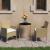 Set mobilier bistro, 3 piese, bej, poliratan/sticlă securizată GartenMobel Dekor