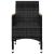 Set mobilier bistro grădină 3 piese negru poliratan și sticlă GartenMobel Dekor