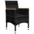 Set mobilier bistro grădină 3 piese negru poliratan și sticlă GartenMobel Dekor