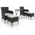 Set mobilier bistro grădină 3 piese negru poliratan și sticlă GartenMobel Dekor