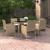 Set mobilier grădină, 7 piese, bej, poliratan/sticlă securizată GartenMobel Dekor