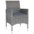 Set mobilier de grădină, 3 piese, gri, poliratan GartenMobel Dekor