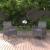 Set mobilier de grădină, 3 piese, gri, poliratan GartenMobel Dekor