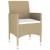 Set mobilier de grădină, 3 piese, bej, poliratan GartenMobel Dekor