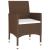 Set mobilier de grădină, 3 piese, maro, poliratan GartenMobel Dekor