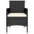 Set mobilier de grădină, 5 piese, negru, poliratan GartenMobel Dekor
