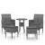 Set mobilier de grădină, 5 piese, gri, poliratan GartenMobel Dekor