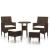 Set mobilier de grădină, 5 piese, maro, poliratan GartenMobel Dekor
