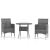 Set mobilier de grădină, 3 piese, gri, poliratan GartenMobel Dekor