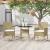 Set mobilier de grădină, 3 piese, bej, poliratan GartenMobel Dekor
