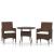 Set mobilier de grădină, 3 piese, maro, poliratan GartenMobel Dekor