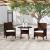 Set mobilier de grădină, 3 piese, maro, poliratan GartenMobel Dekor