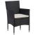 Set mobilier de grădină, 5 piese, negru, poliratan GartenMobel Dekor