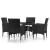 Set mobilier de grădină, 5 piese, negru, poliratan GartenMobel Dekor