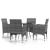 Set mobilier de grădină, 5 piese, gri, poliratan GartenMobel Dekor