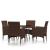 Set mobilier de grădină, 5 piese, maro, poliratan GartenMobel Dekor
